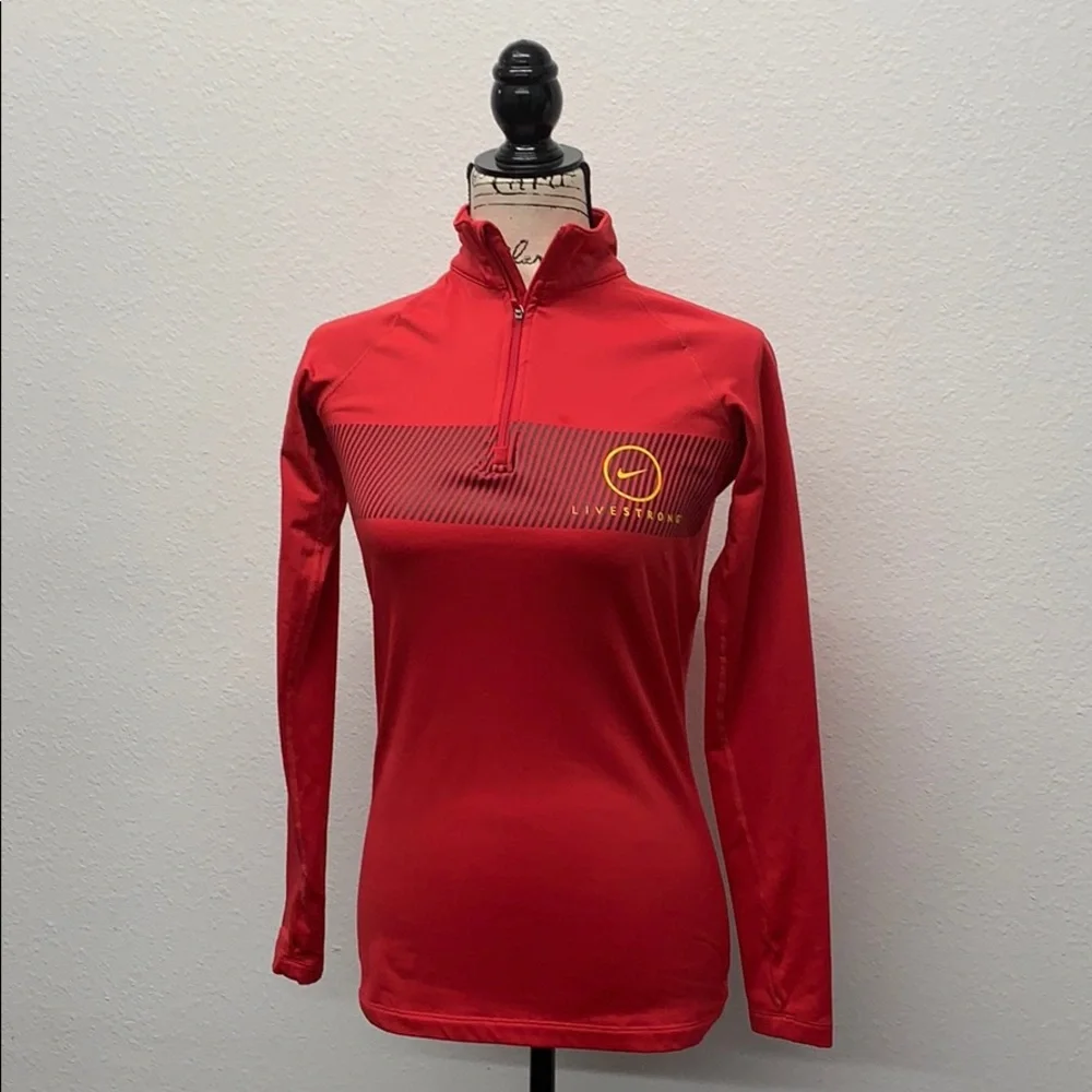 NIKE PRO COMBAT DRI-FIT LIVESTRONG 1/4 ZIP JACKET